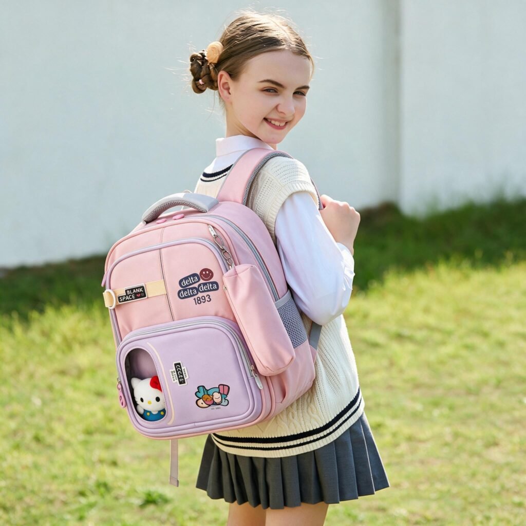 Sac à Dos Scolaire Ergonomique Rose — Pour Étudiants