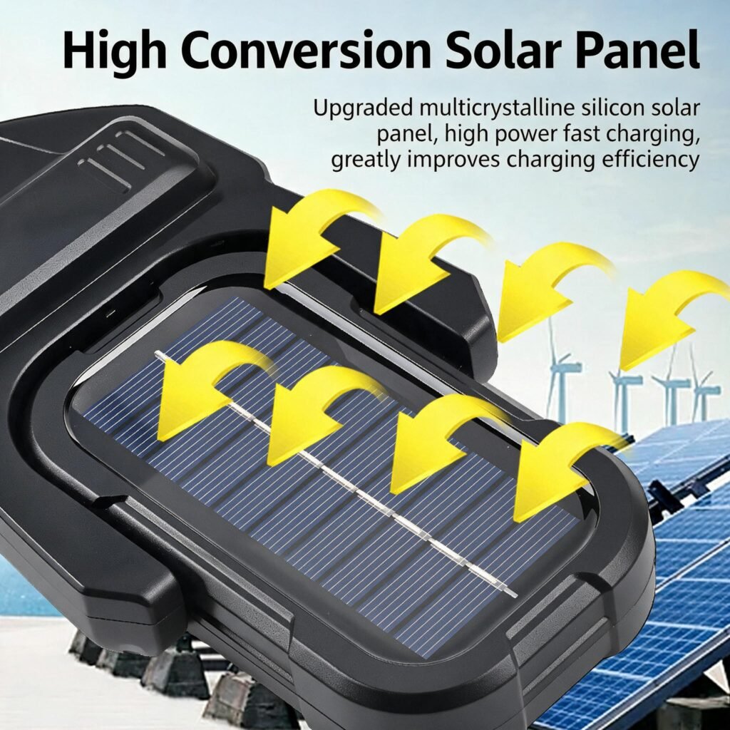 Lampadaire solaire extérieur intelligent avec détecteur de mouvement — Étanche IP65