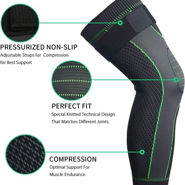 Jambière de Compression Longue avec Sangle Réglable — Améliore la Performance Sportive