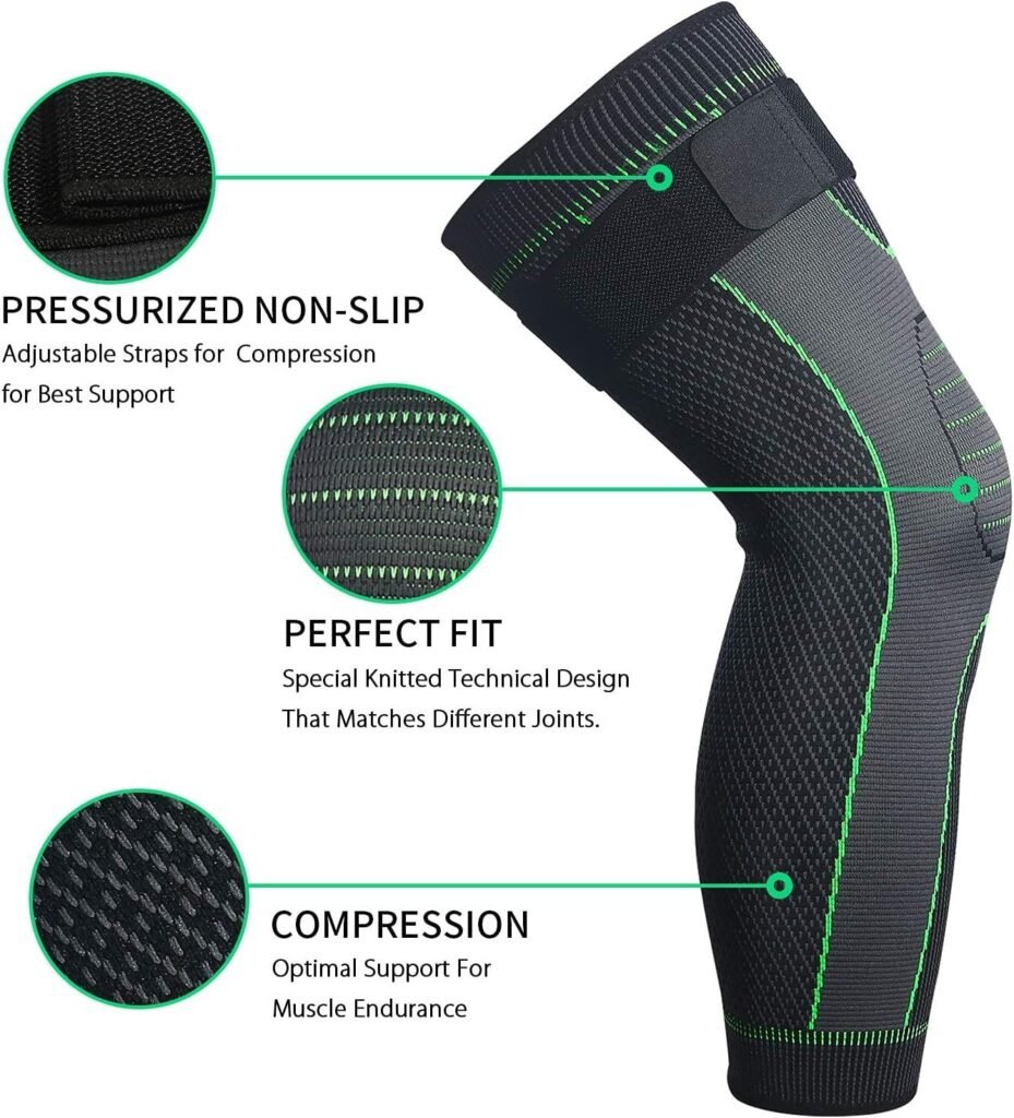 Jambière de Compression Longue avec Sangle Réglable — Améliore la Performance Sportive