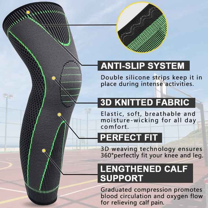 Jambière de Compression Longue avec Sangle Réglable — Améliore la Performance Sportive