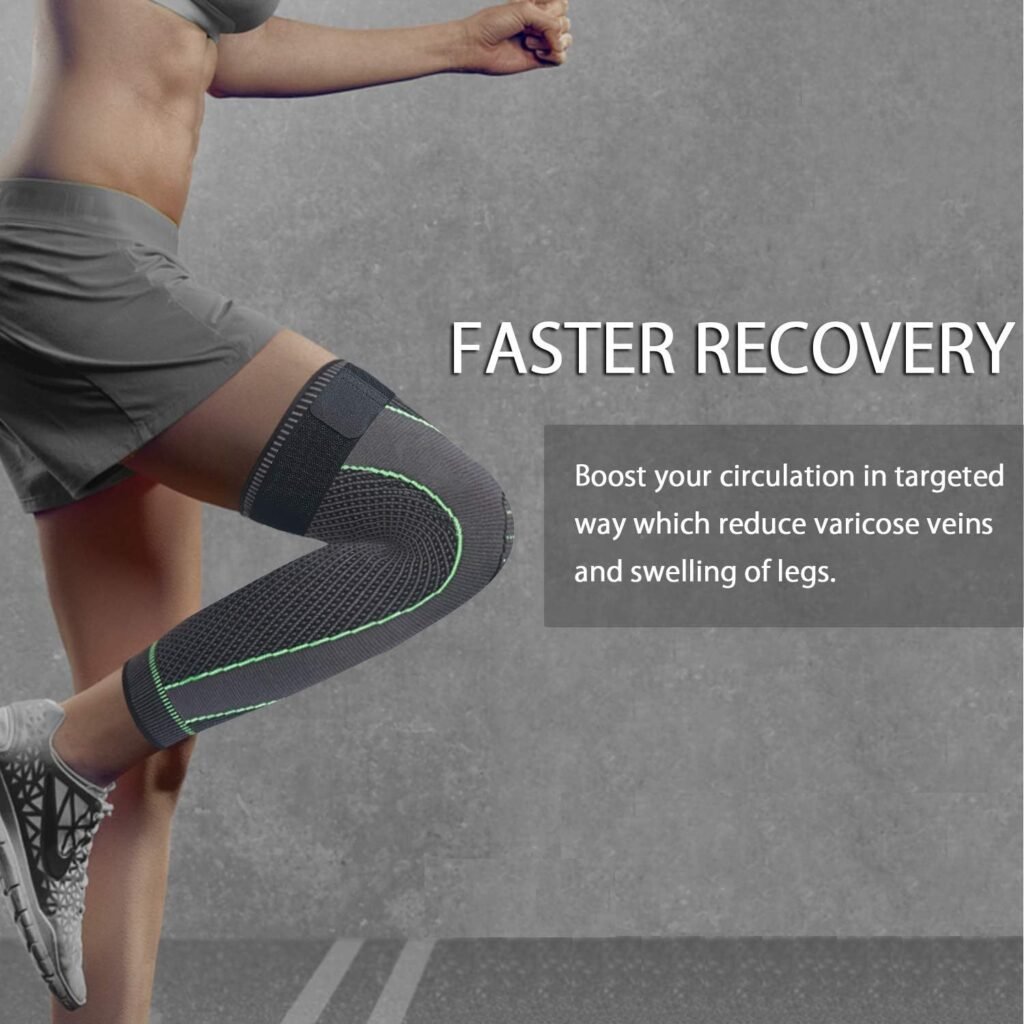 Jambière de Compression Longue avec Sangle Réglable — Améliore la Performance Sportive