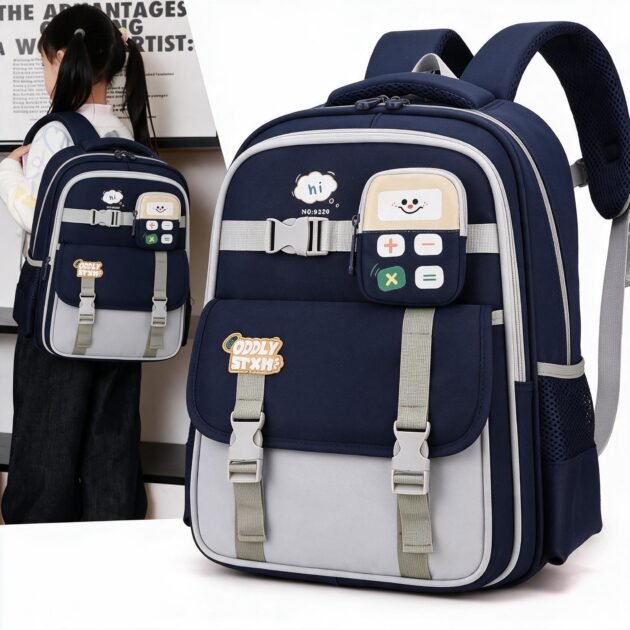 Sac à Dos Scolaire Enfant — Motif Calculatrice Imperméable