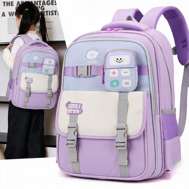 Sac à Dos Scolaire Enfant Mauve — Pour les Filles