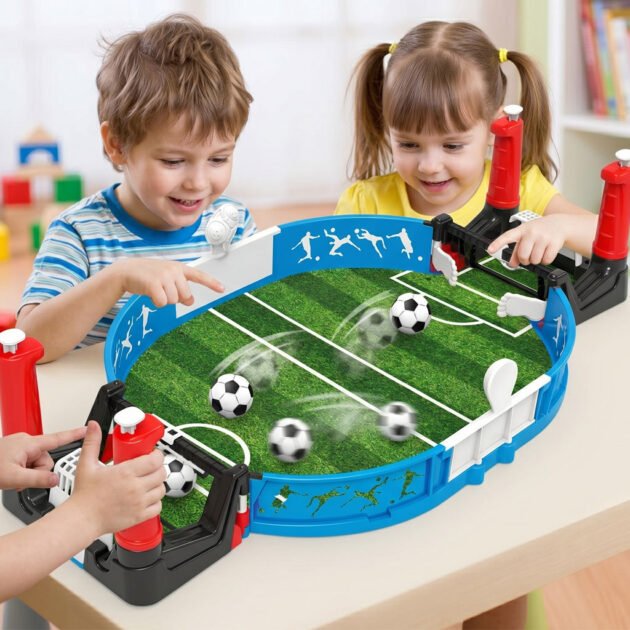 Jeu de Football de Table Mini Portatif — Pour Enfants