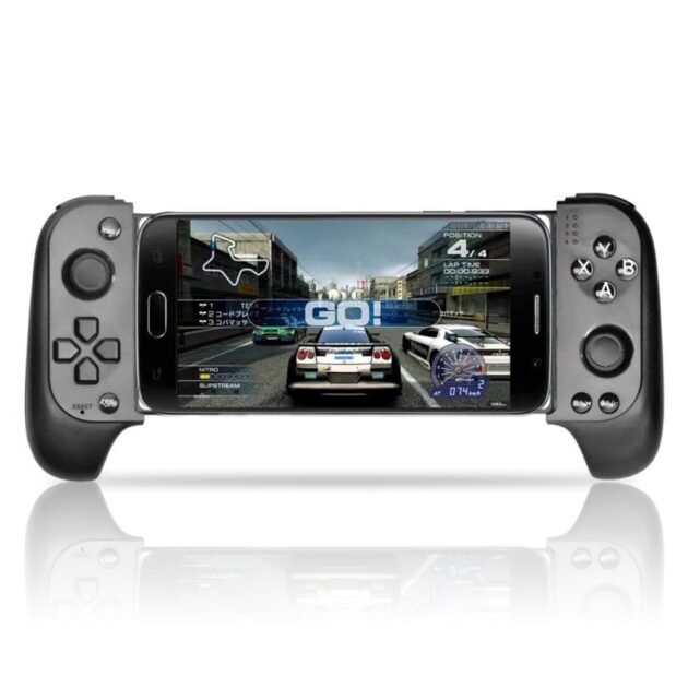 Manette gaming sans fil Bluetooth extensible 40 mm avec 16 boutons