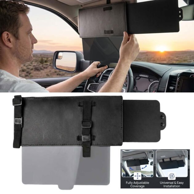 Extension de pare-soleil anti-éblouissement ajustable pour voiture