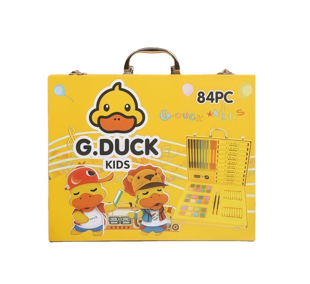 Coffret peinture et coloriage enfant mallette canard jaune