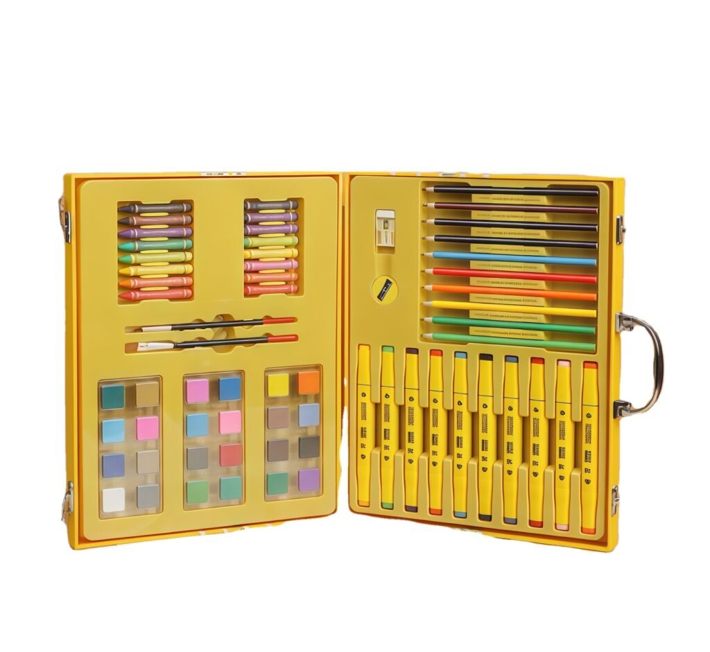 Coffret peinture et coloriage enfant mallette canard jaune