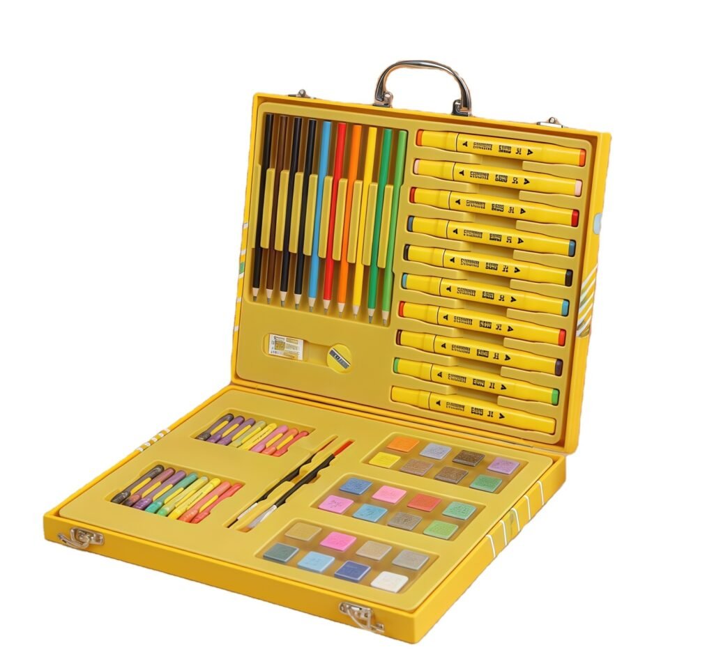 Coffret peinture et coloriage enfant mallette canard jaune