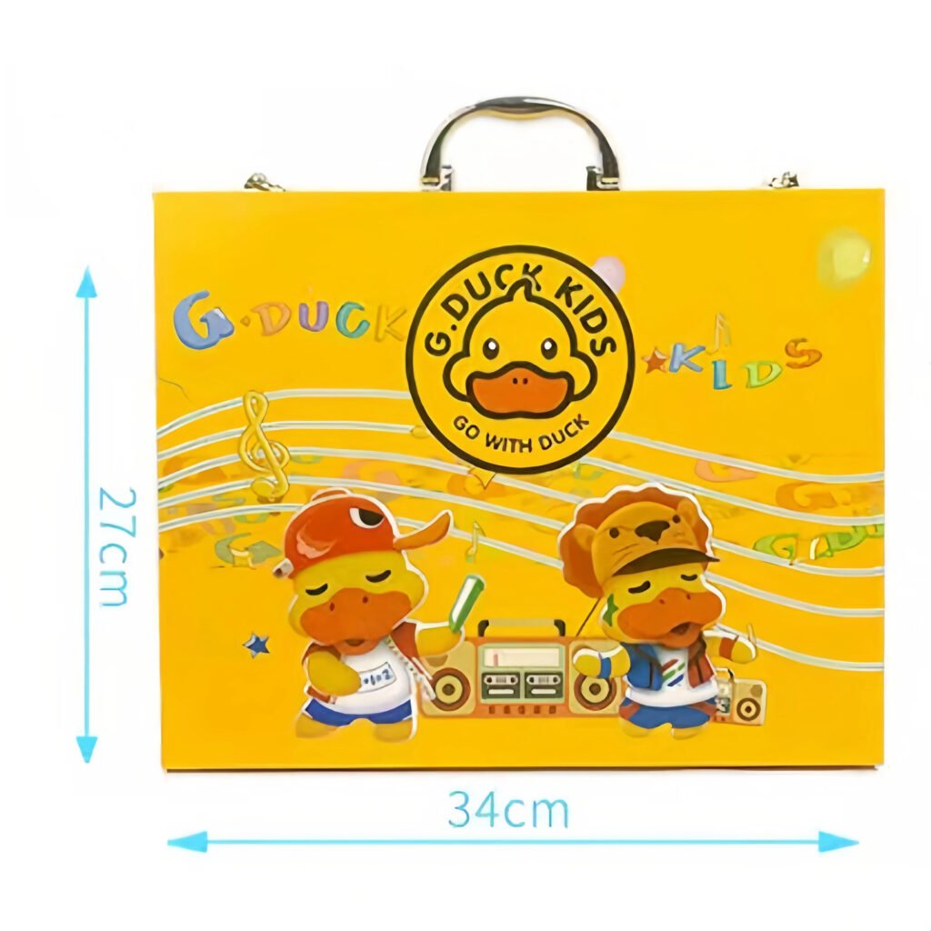 Coffret peinture et coloriage enfant mallette canard jaune