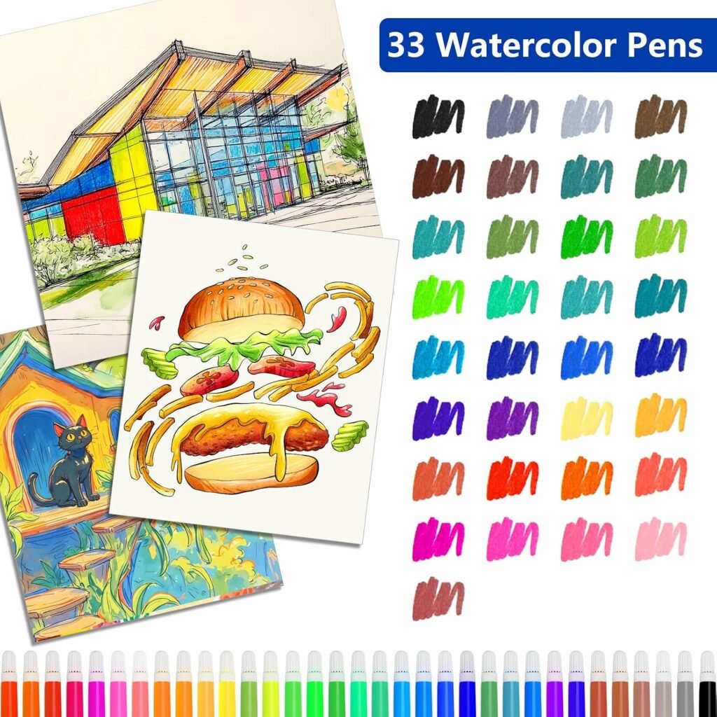 Coffret d'Art Deluxe 144 Pièces avec Mallette Portable – Kit Complet de Dessin & Peinture