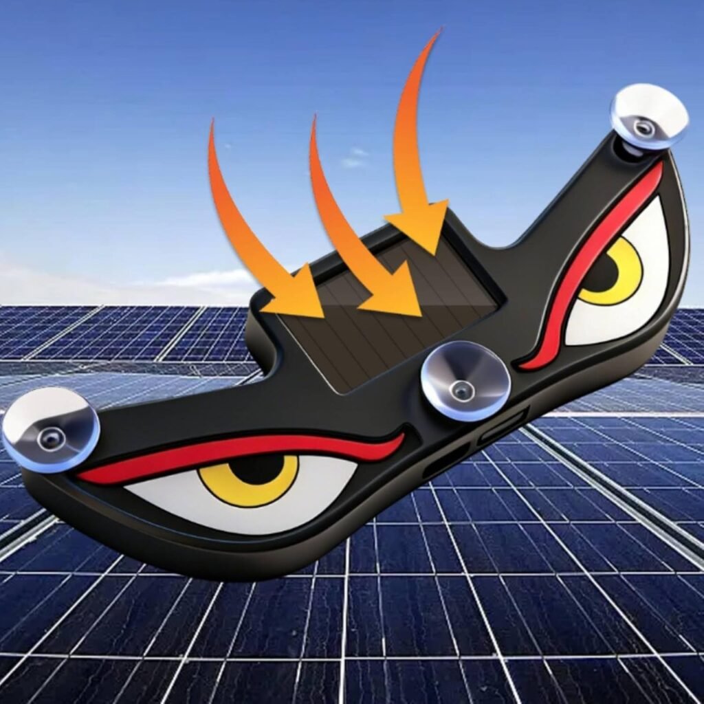 Lampe de signalisation fenêtre voiture effet Devil Eye solaire et USB-C