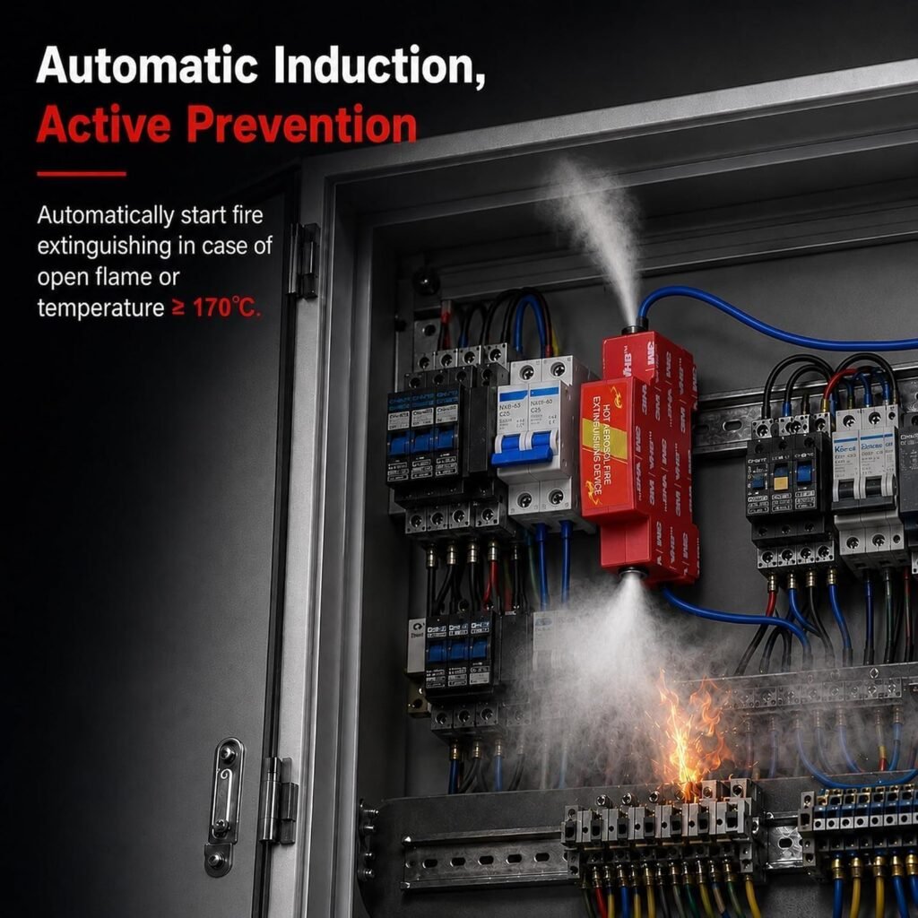 Extincteur automatique à activation thermique 10 g — protection des armoires électriques