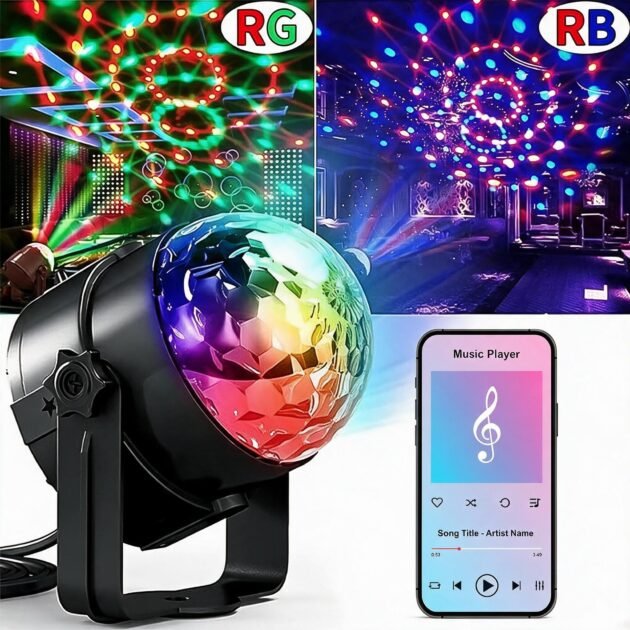 Projecteur LED Effet Vague d'Eau avec Enceinte Bluetooth — Ambiance Intérieur & Extérieur