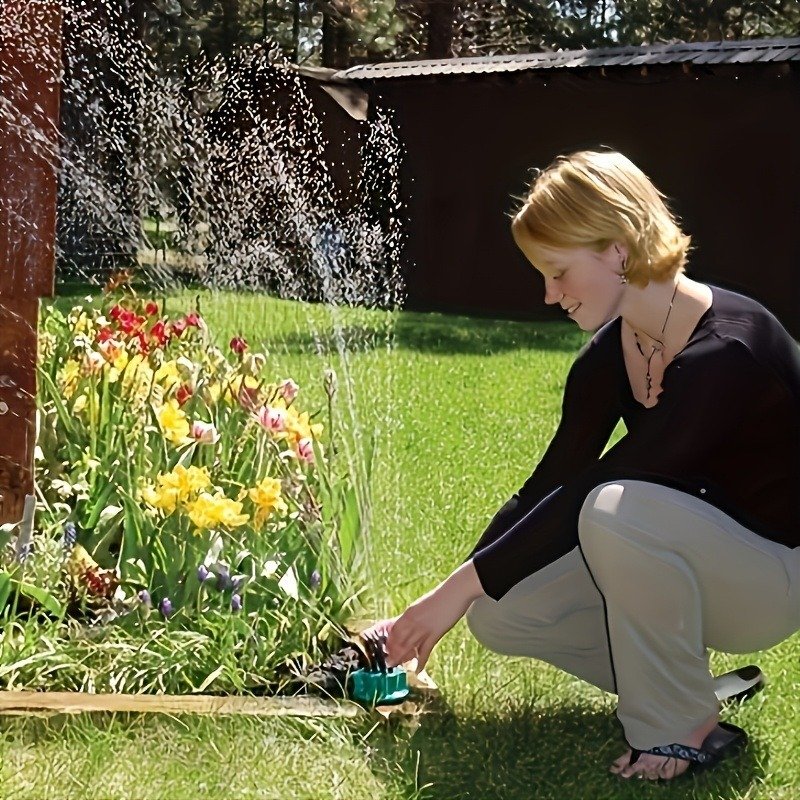 Arroseur de Jardin Rotatif 360° Multidirectionnel avec 12 Tuyaux Flexibles – Arrosage Intelligent & Uniforme