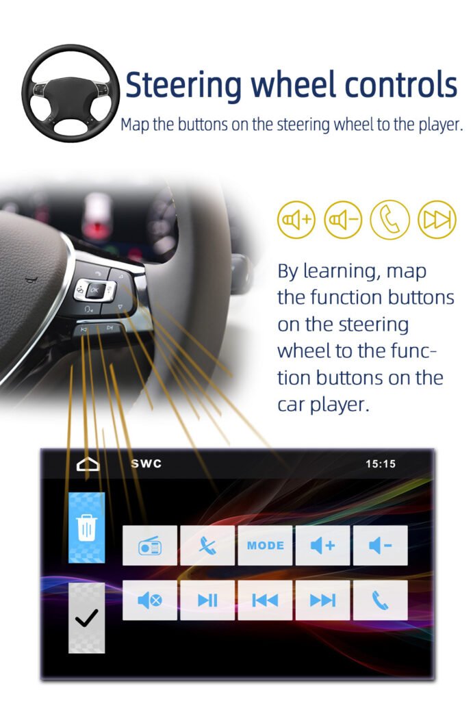Autoradio MP5 4,5 pouces HD IPS avec caméra de recul intégré