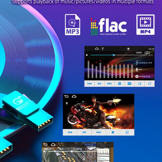 Autoradio MP5 4,5 pouces HD IPS avec caméra de recul intégré
