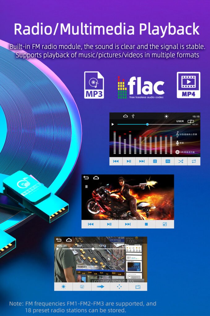 Autoradio MP5 4,5 pouces HD IPS avec caméra de recul intégré