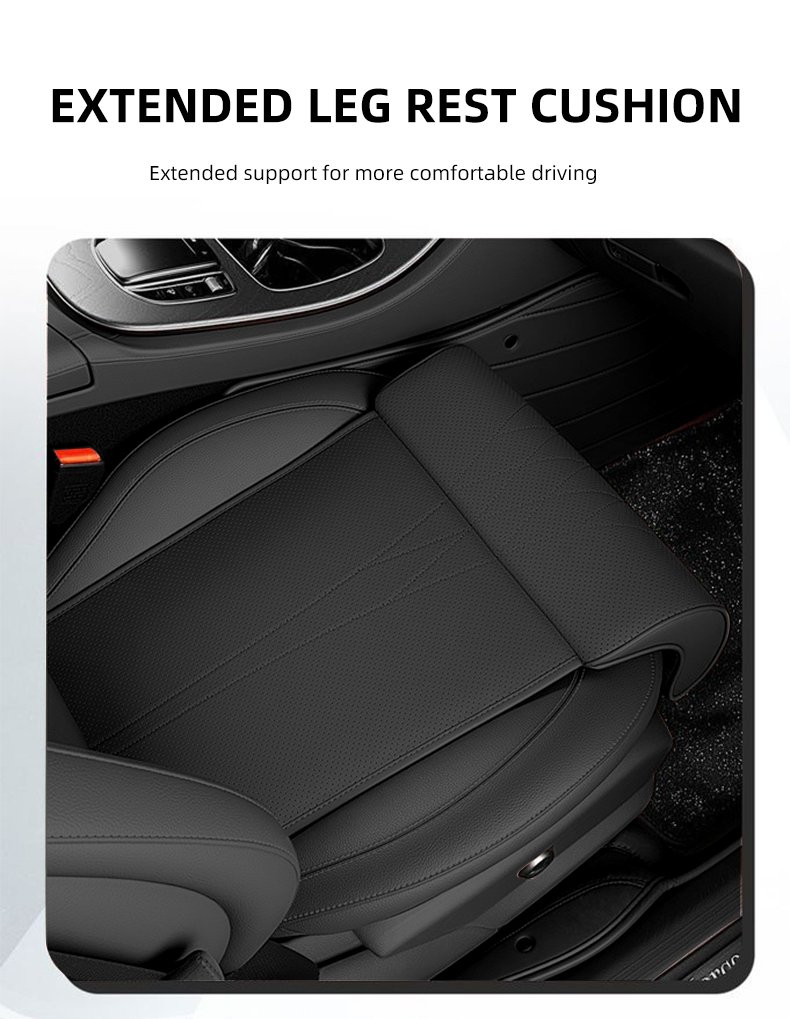 Support de jambes en cuir pour siège de voiture — design ergonomique et antidérapant