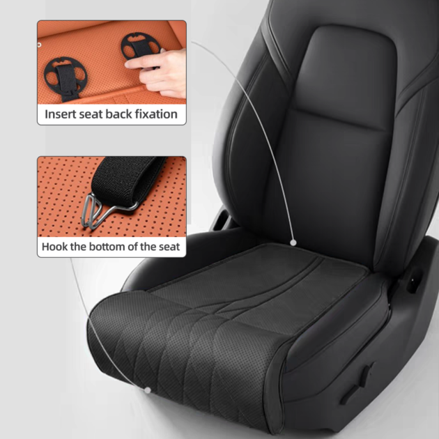 Support de jambes en cuir pour siège de voiture — design ergonomique et antidérapant