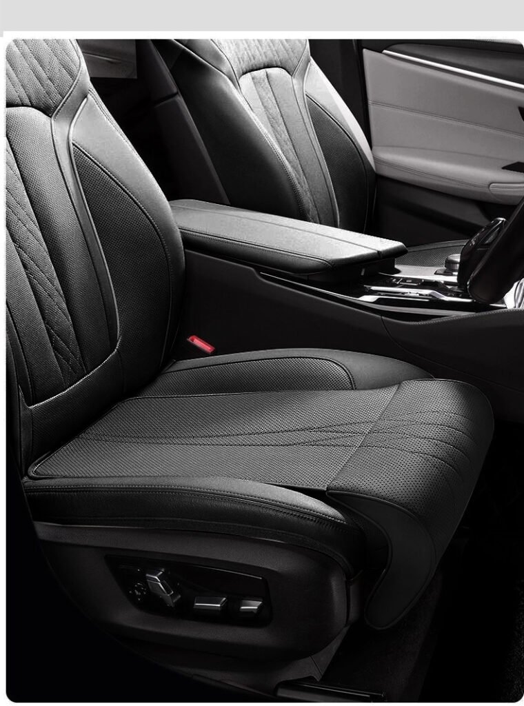 Support de jambes en cuir pour siège de voiture — design ergonomique et antidérapant