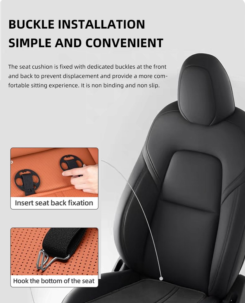 Support de jambes en cuir pour siège de voiture — design ergonomique et antidérapant