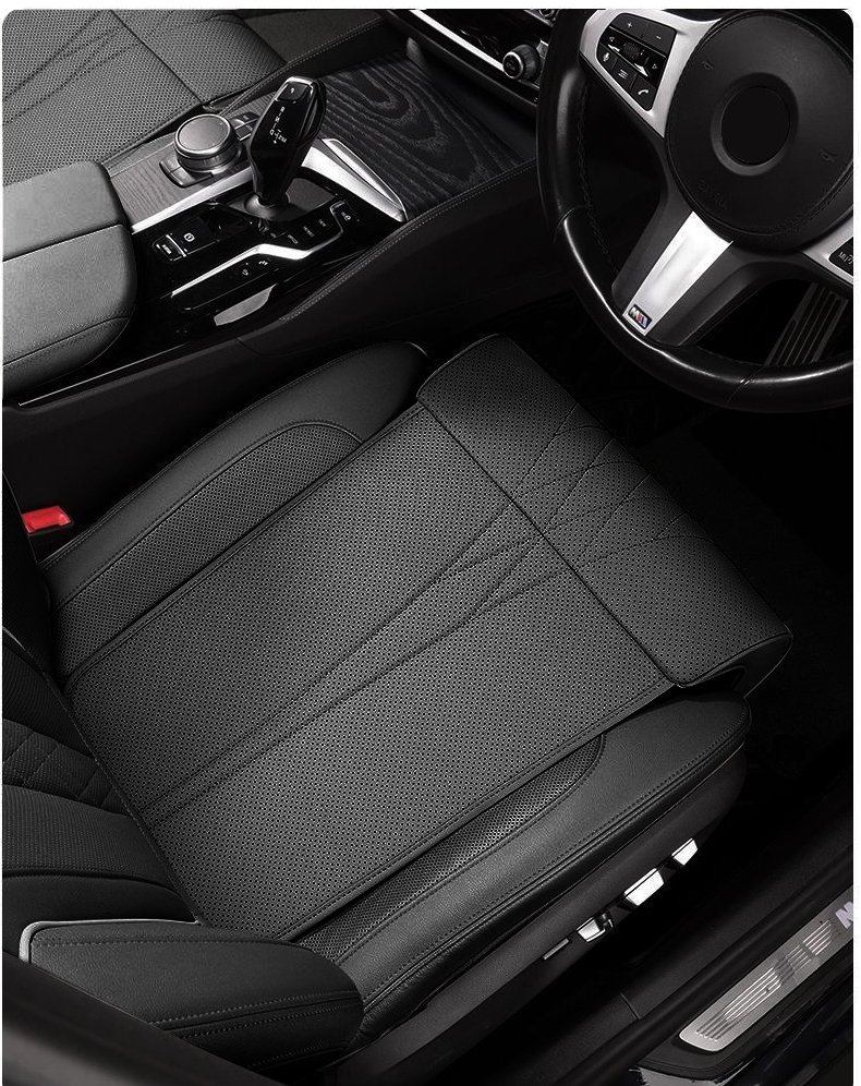 Support de jambes en cuir pour siège de voiture — design ergonomique et antidérapant