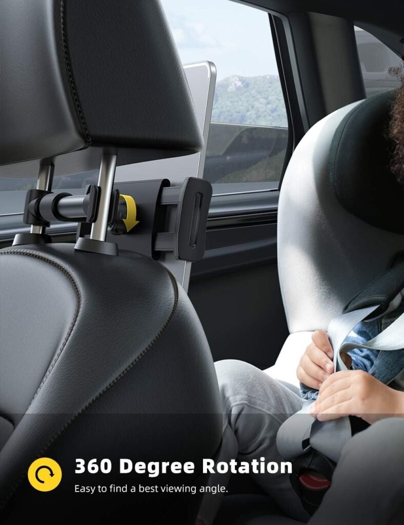 Support téléphone voiture arrière pivotant 360° pour tablette et smartphone