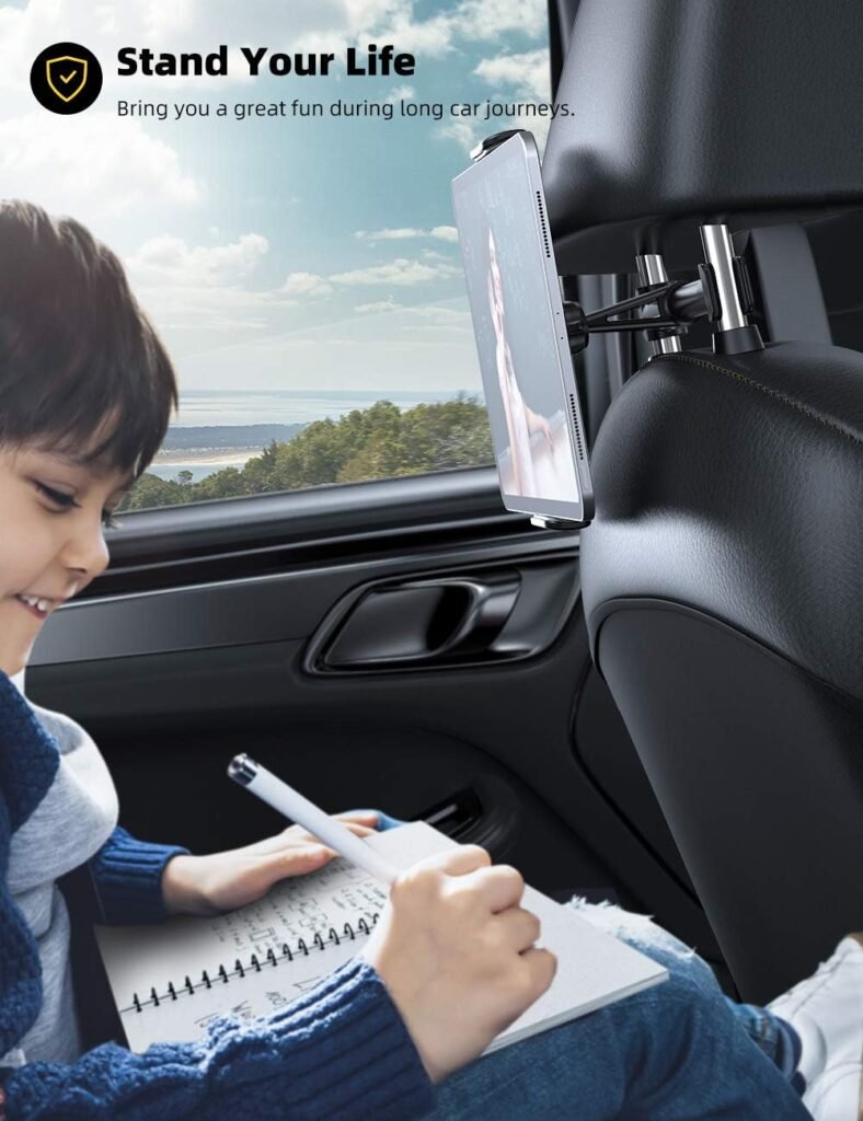 Support téléphone voiture arrière pivotant 360° pour tablette et smartphone