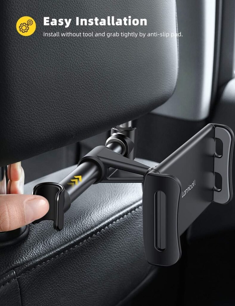 Support téléphone voiture arrière pivotant 360° pour tablette et smartphone