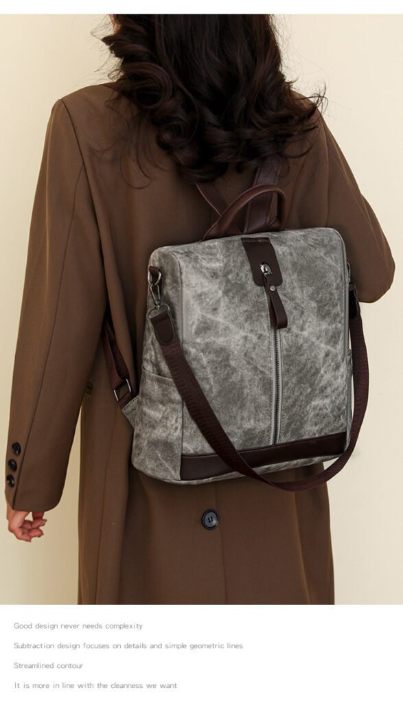 Sac à dos femme anti-vol en tissu vintage convertible 3 en 1