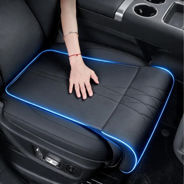 Support de jambes en cuir pour siège de voiture — design ergonomique et antidérapant