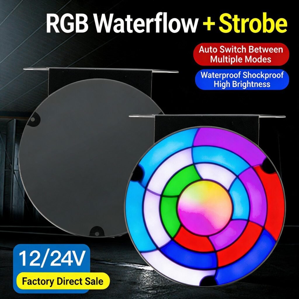 Feux arrière LED RGB séquentiels pour camion 12V/24V — 2 pièces, visibilité optimale et design dynamique