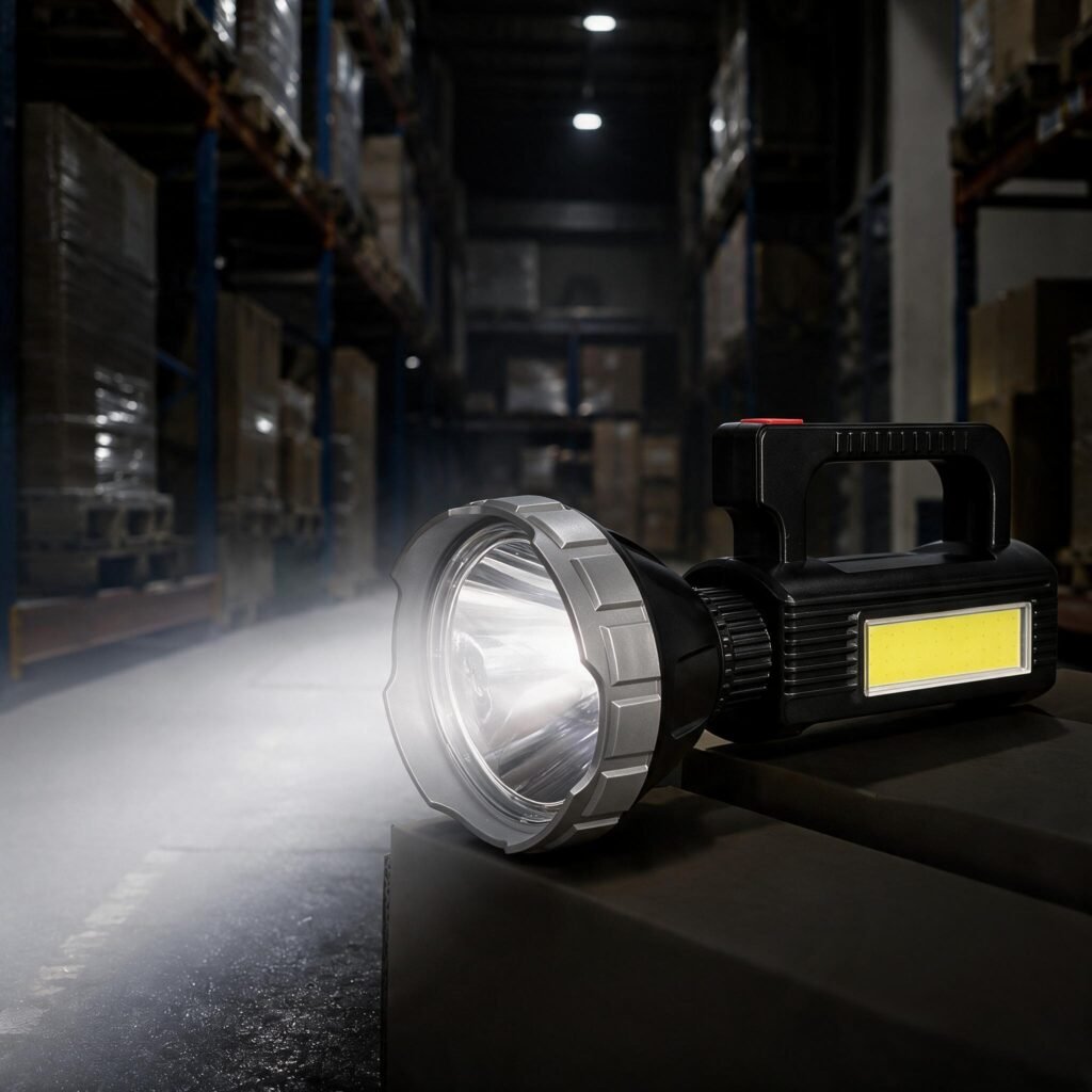 Projecteur LED rechargeable multifonction MM-7788 solaire et powerbank