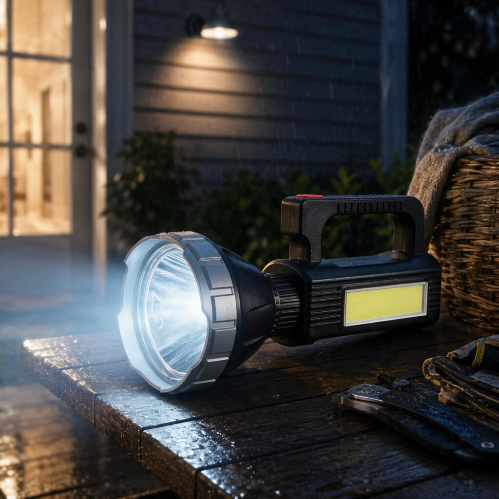 Projecteur LED rechargeable multifonction MM-7788 solaire et powerbank