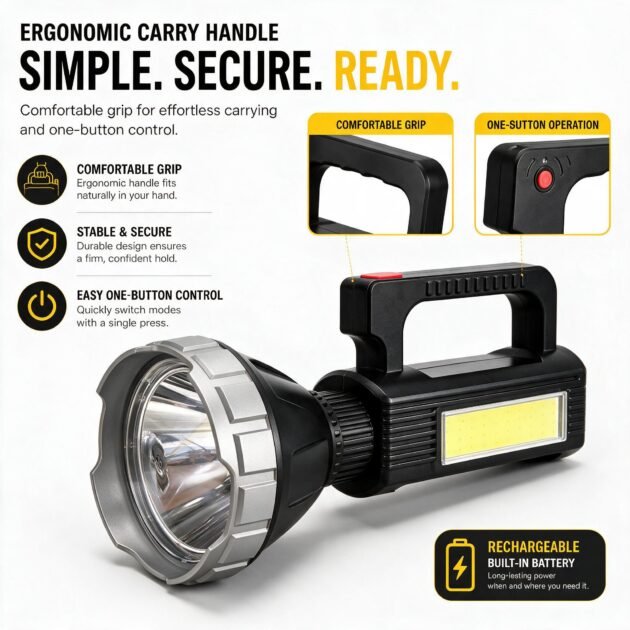 Projecteur LED rechargeable multifonction MM-7788 solaire et powerbank