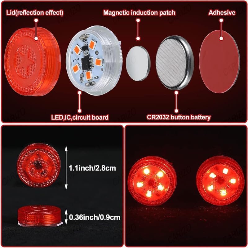 Feux d'avertissement LED sans fil magnétiques pour portes de voiture — Sécurité automatique