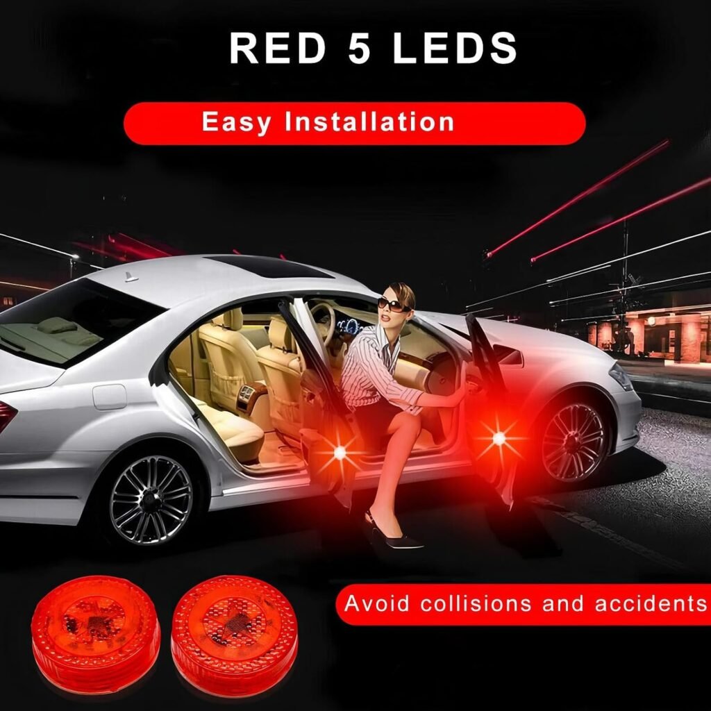 Feux d'avertissement LED sans fil magnétiques pour portes de voiture — Sécurité automatique