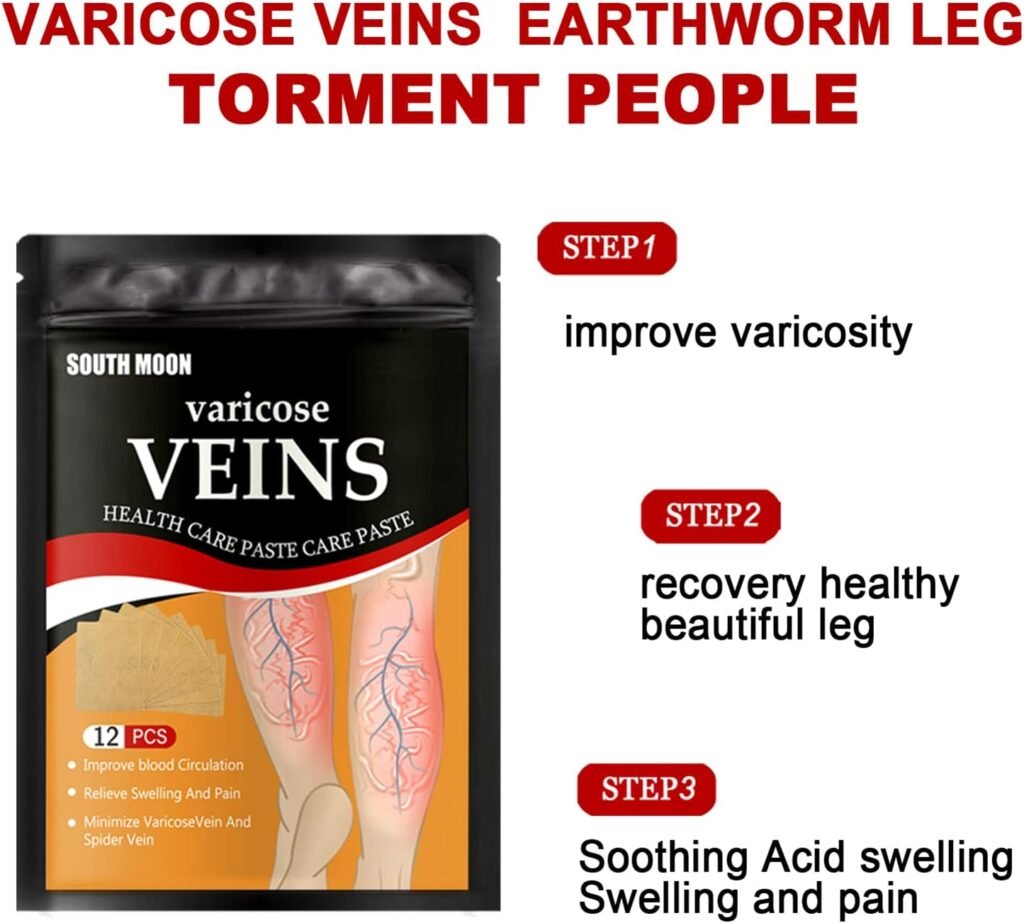 Patchs Anti-Varices Herbes Naturelles 12 Pièces — Soulagement Circulation