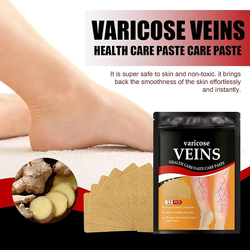 Patchs Anti-Varices Herbes Naturelles 12 Pièces — Soulagement Circulation