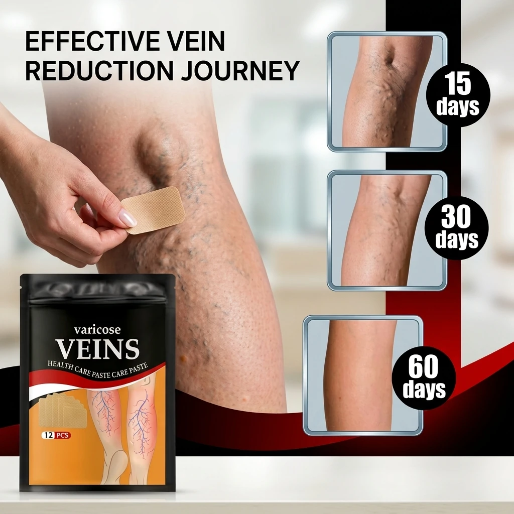 Patchs Anti-Varices Herbes Naturelles 12 Pièces — Soulagement Circulation