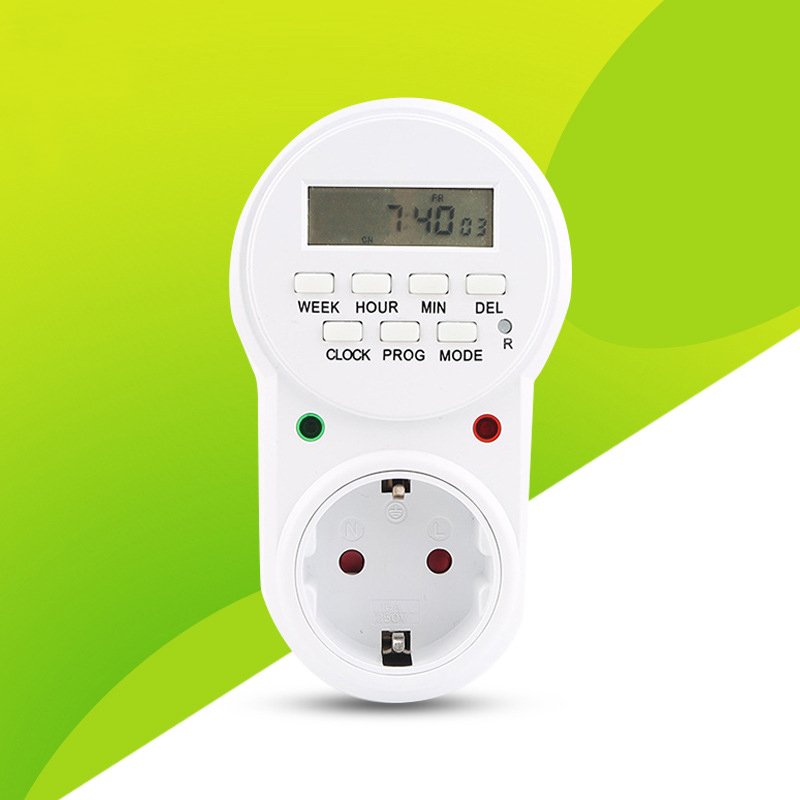 Minuteur programmable numérique LCD 16A 3680W — gestion automatique des appareils