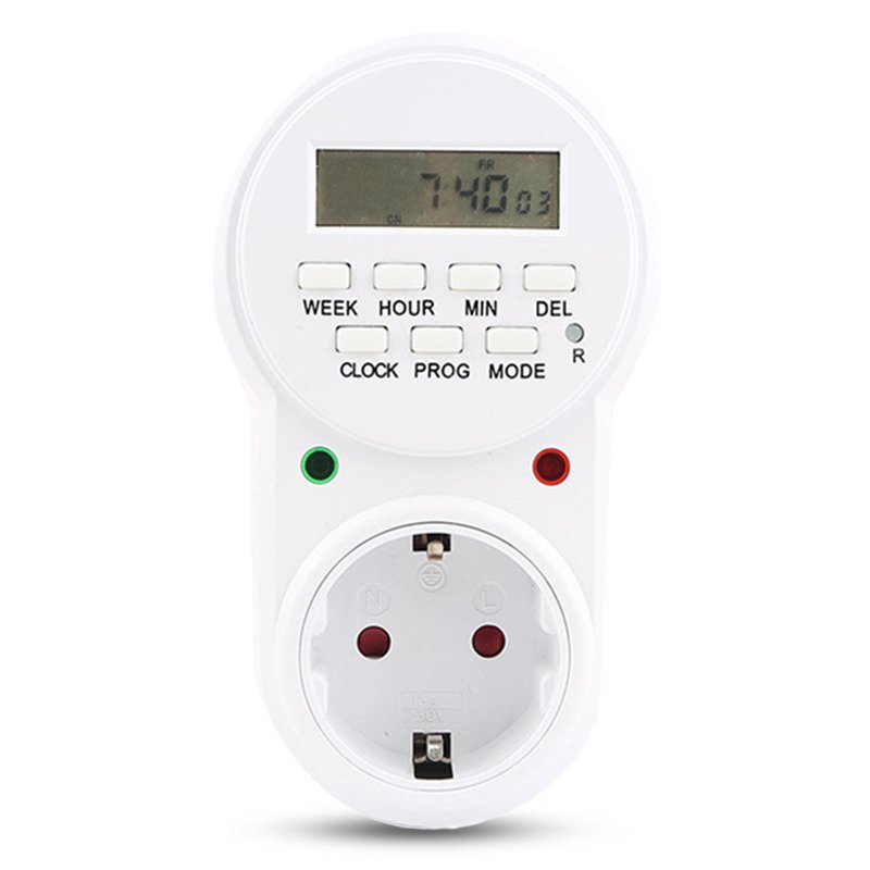 Minuteur programmable numérique LCD 16A 3680W — gestion automatique des appareils