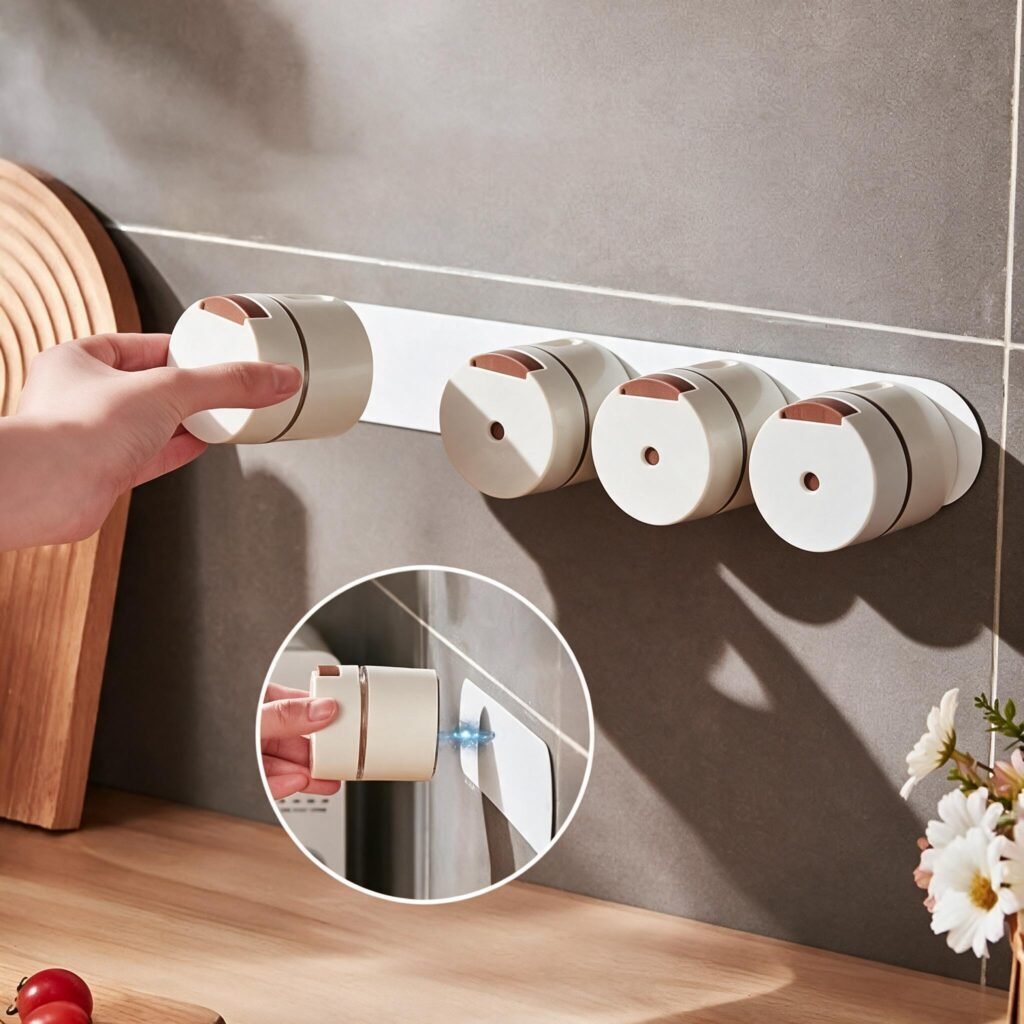 Boîtes à épices magnétiques avec couvercle transparent — Organisation verticale parfaite pour cuisine Algérie