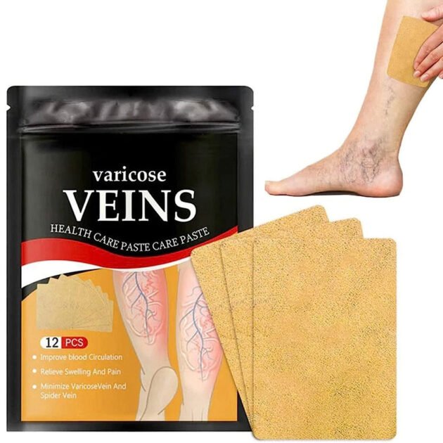 Patchs Anti-Varices Herbes Naturelles 12 Pièces — Soulagement Circulation