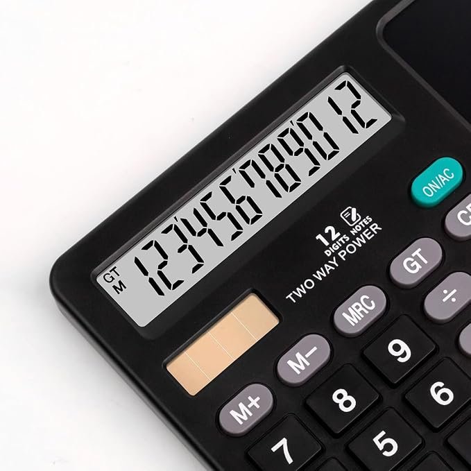 Calculatrice 12 Chiffres avec Tablette d'Écriture LCD 2 en 1 – Bloc-Notes Numérique Portable