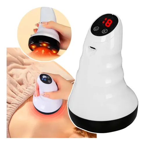 Appareil de massage et ventouse électrique anti-cellulite 2-en-1 avec lumière rouge