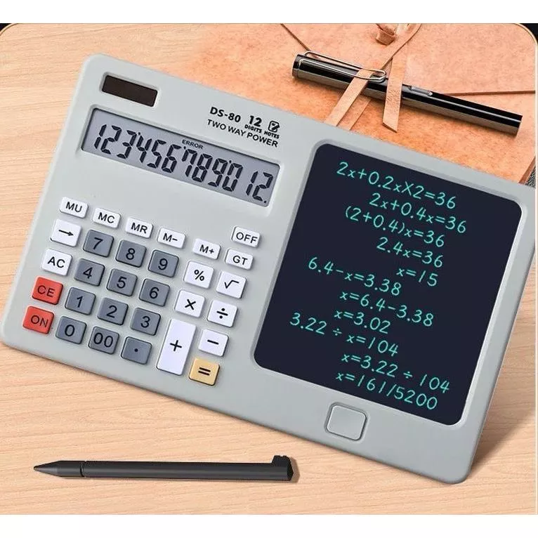 Calculatrice Rechargeable avec Tablette d'Écriture LCD 6,5"