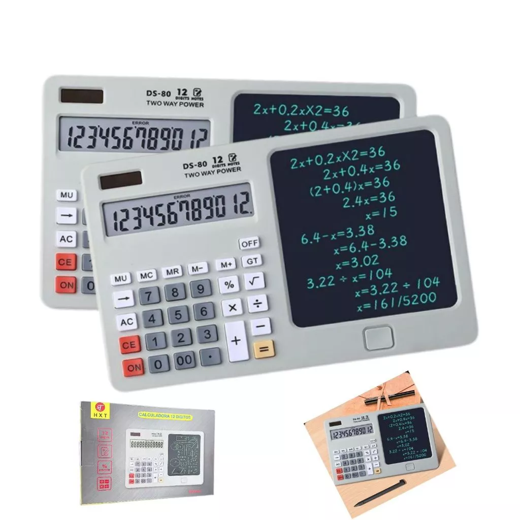 Calculatrice Rechargeable avec Tablette d'Écriture LCD 6,5"